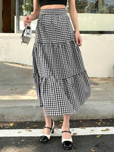 DAZY Women's Plaid Long Skirt